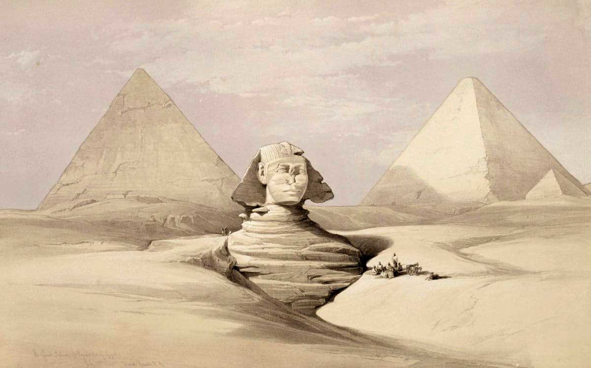 david roberts great sphinx pyramids gizeh