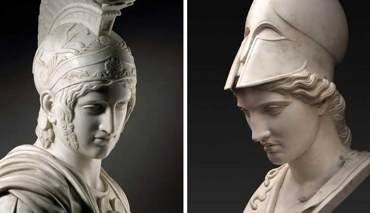 differences between greek and roman gods athena ares