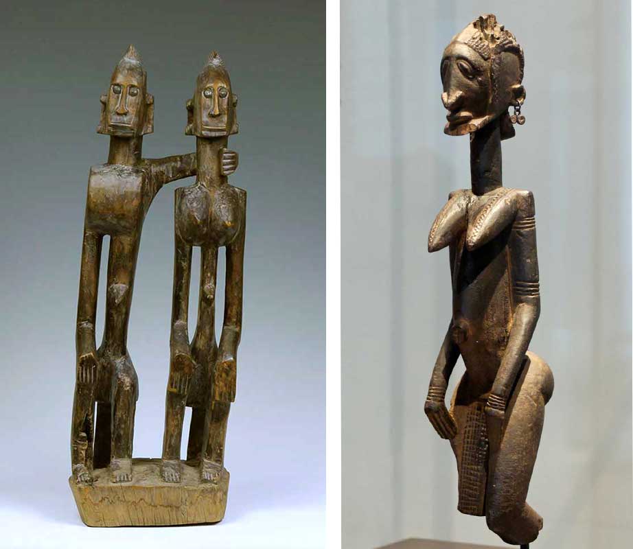 dogon ancestor couple sculpture african gods