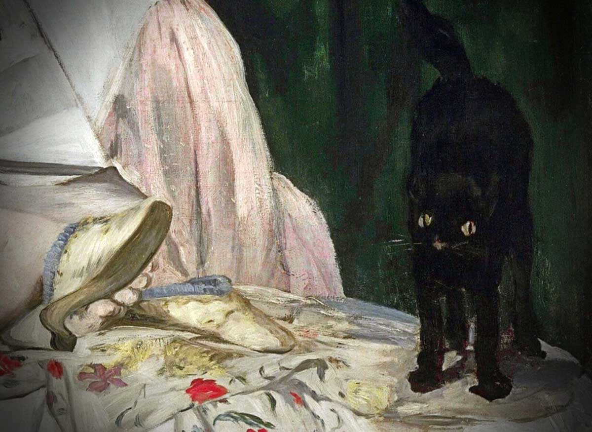 edouard manet's olympia painting black cat