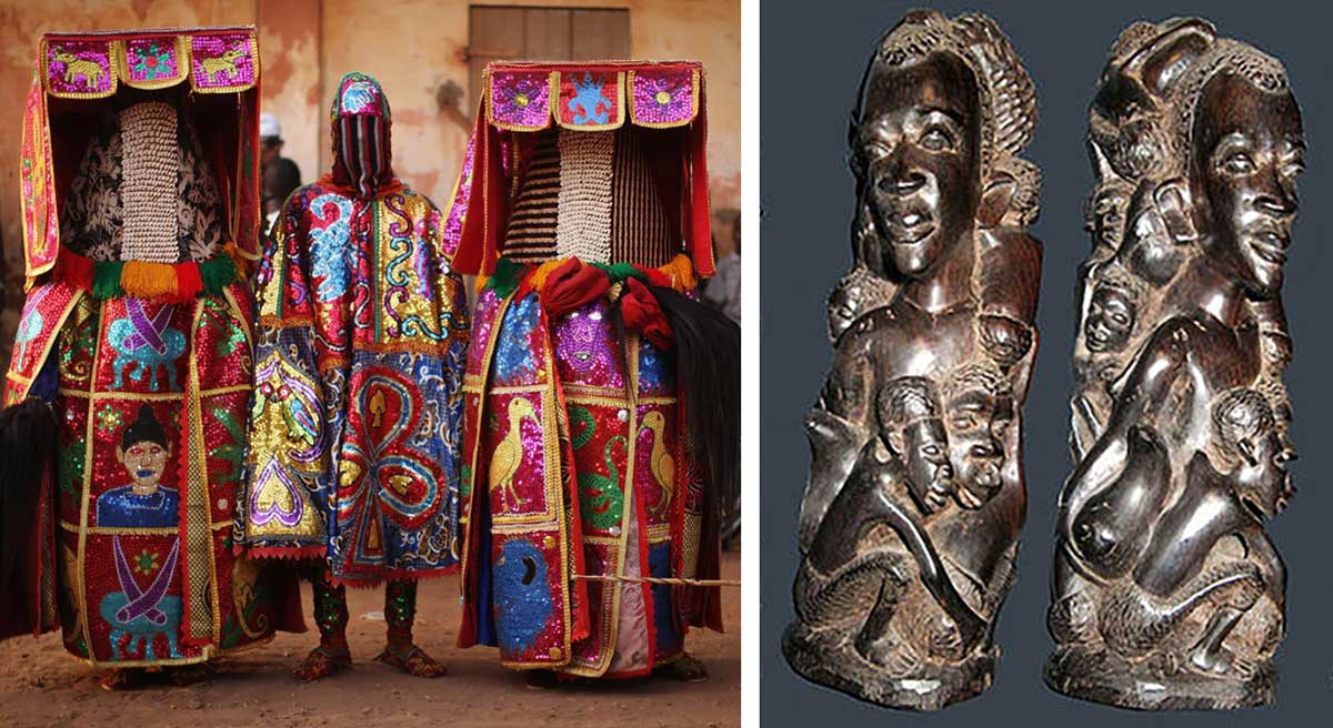 egungun spirits voodoo ceremony ancestor worship