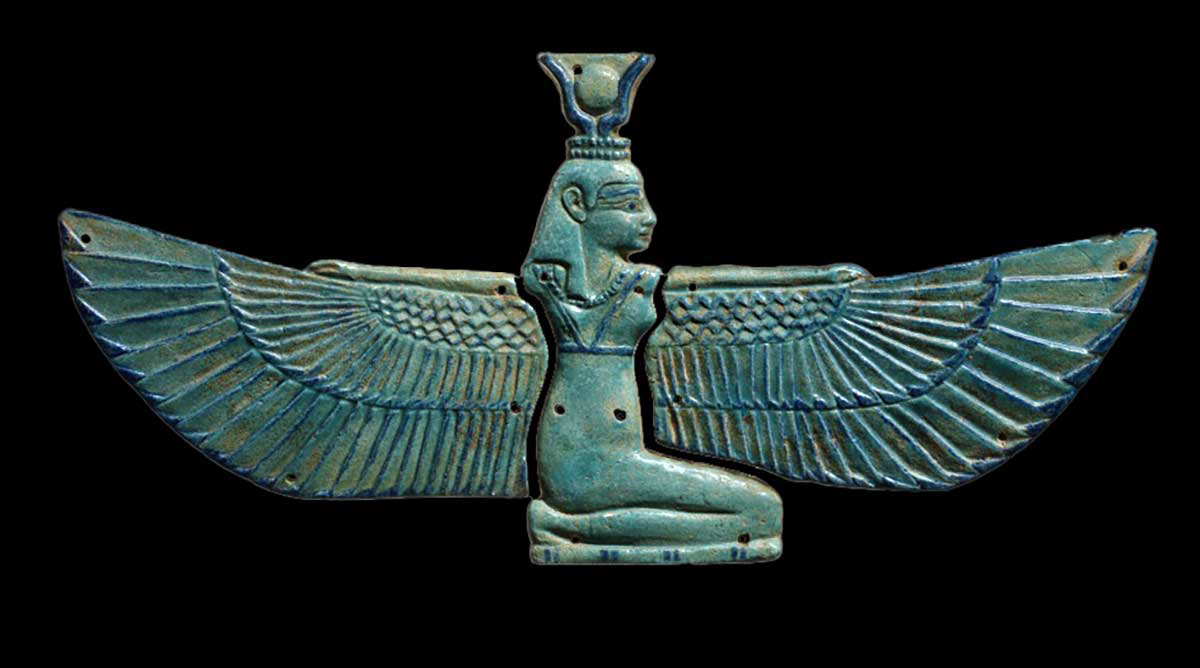 egyptian winged isis pectoral