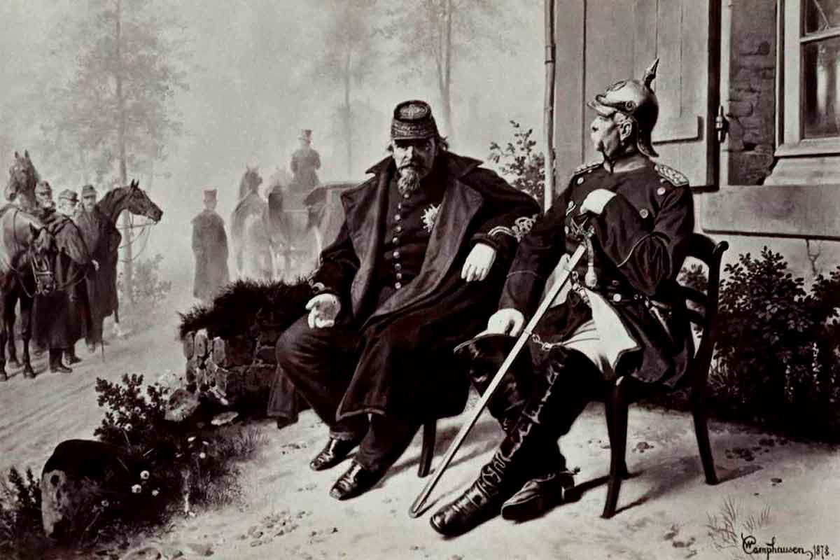 emperor napoleon iii with otto von bismarck battle sedan