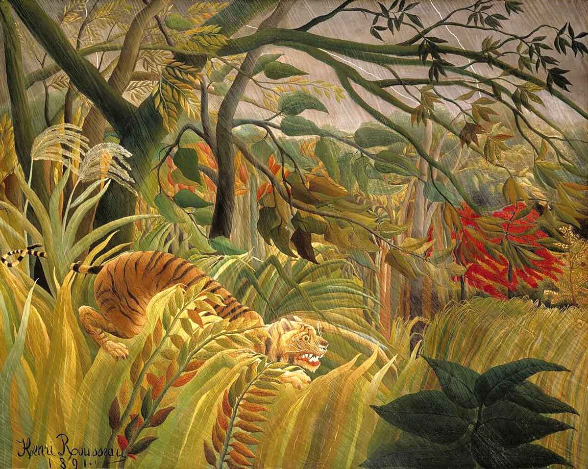 henri rousseau surprised painting