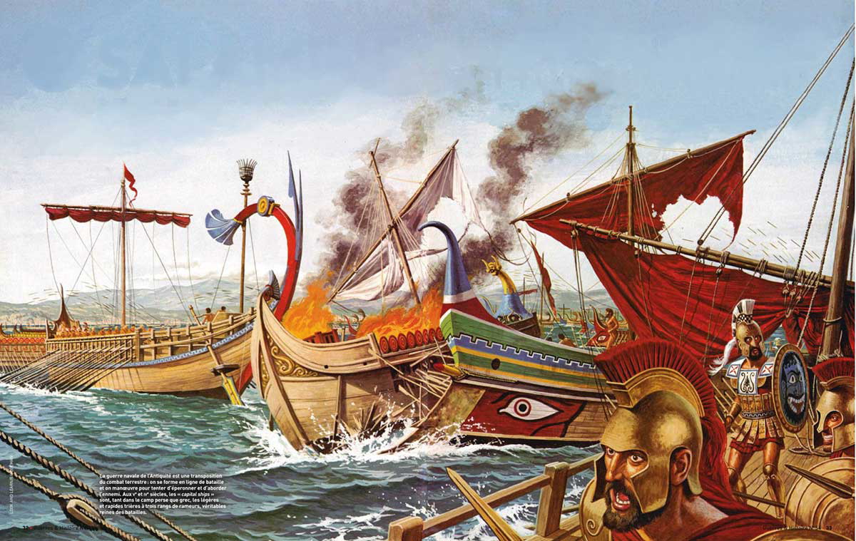 illustration trireme ships