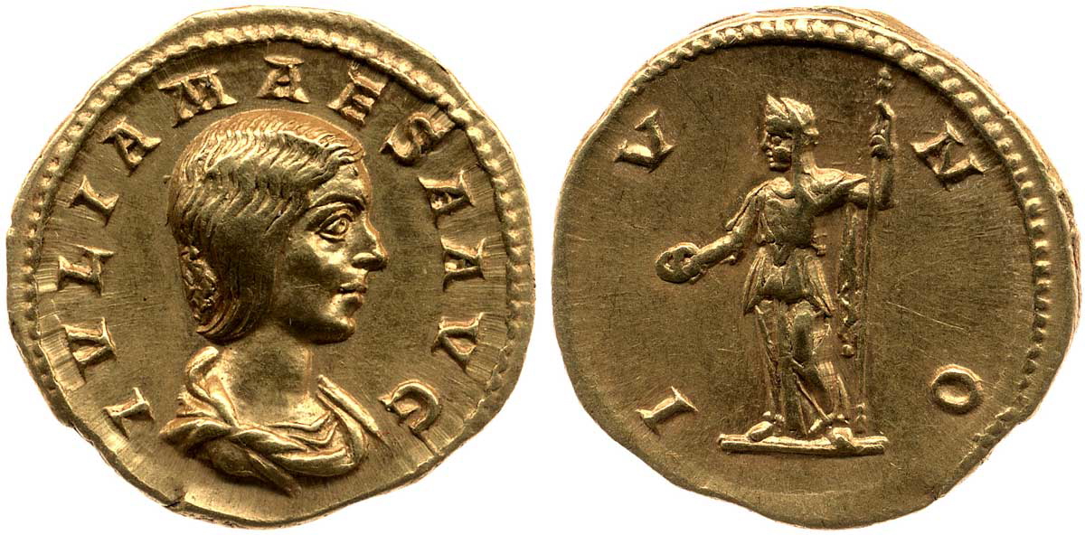julia maesa juno aureus coin roman women