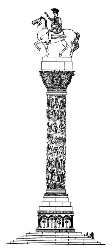 justinian column rendition drawing