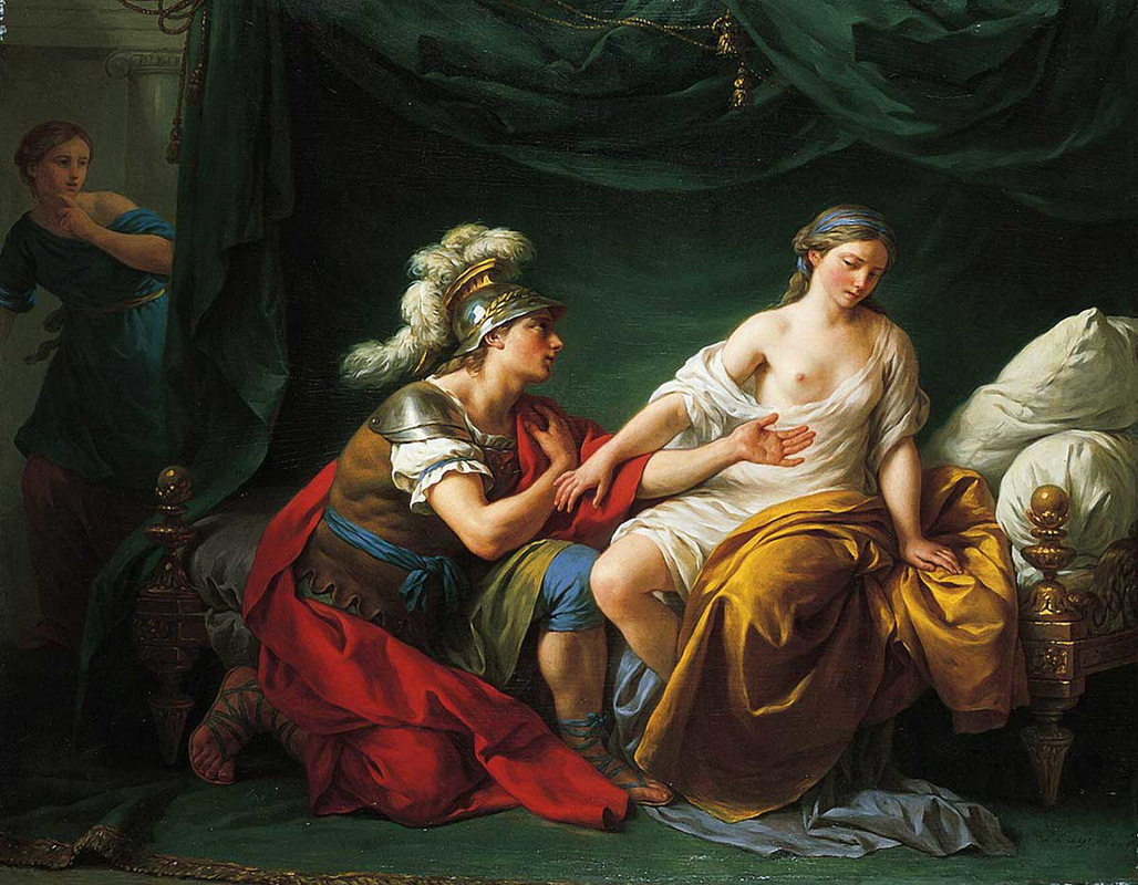 lagrenee alcibiades on knees painting