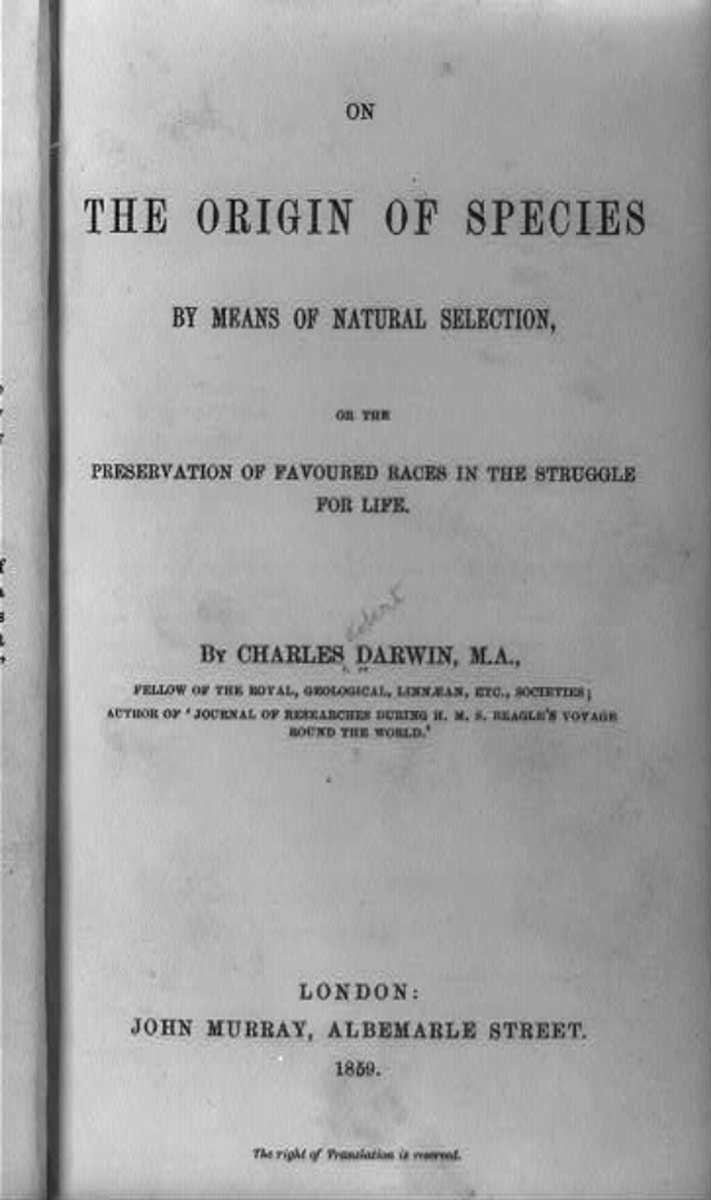 on the origin of species charles darwin first edition