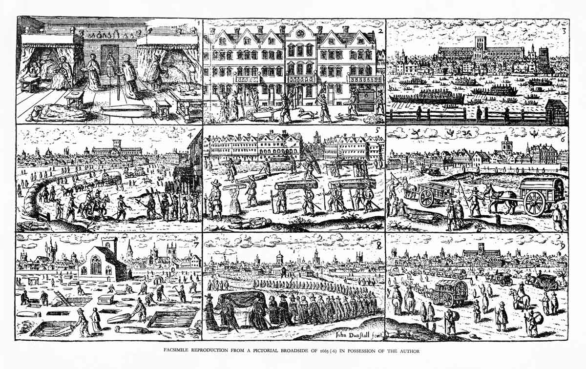 plague scenes woodcraving