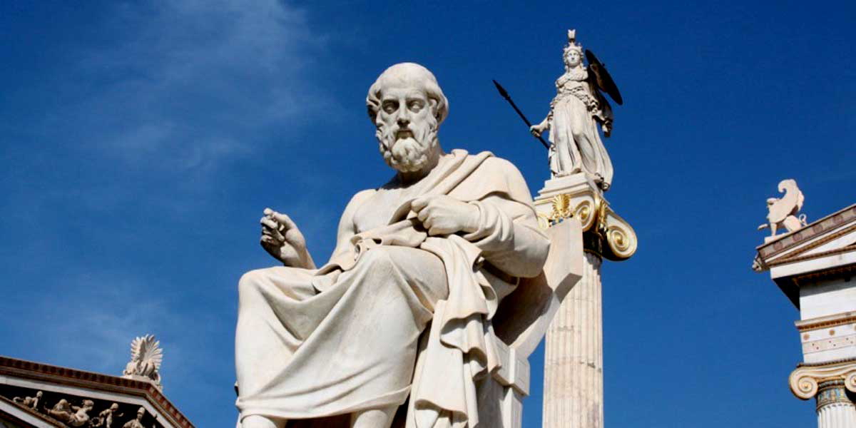 plato athena philosopher statue marble