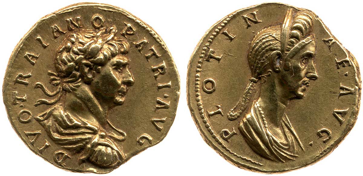 plotina trajan aureus gold british museum