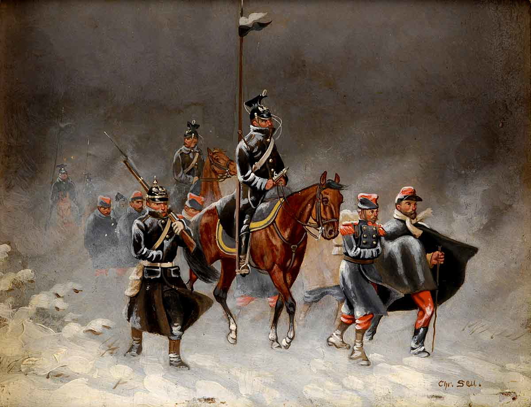 prussian soldiers captured french war