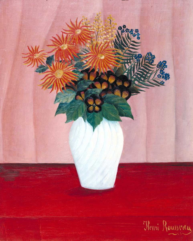 henri rousseau bouquet flowers painting