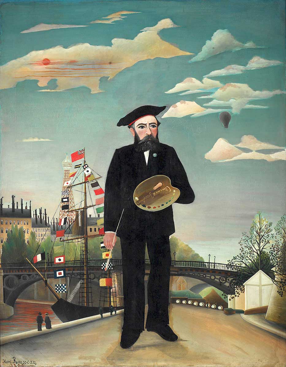 henri rousseau self portrait painting