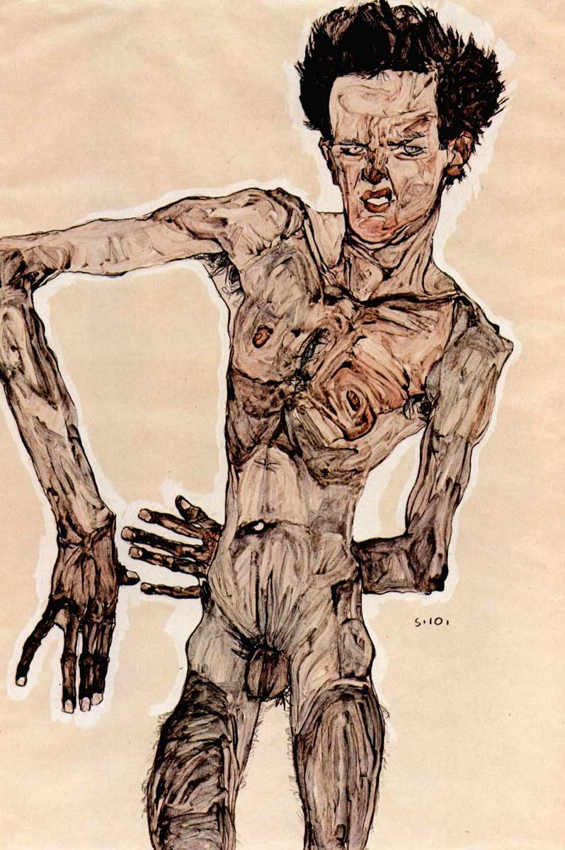 schiele self portrait