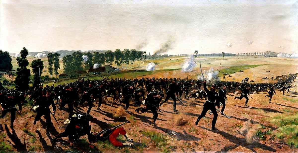 soldiers charging franco prussian war