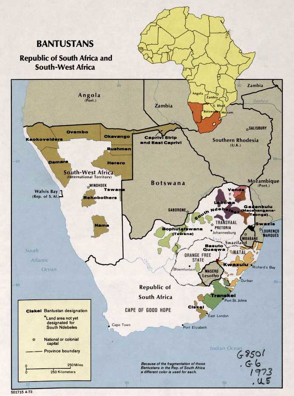 south africa bantustan map