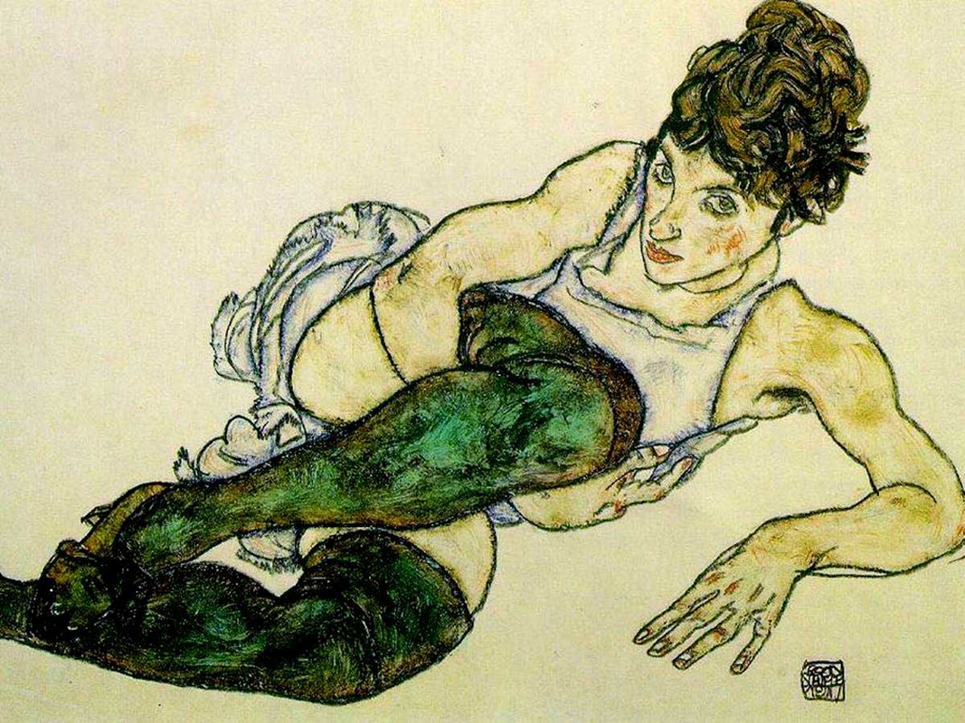 woman green stocking adele harms