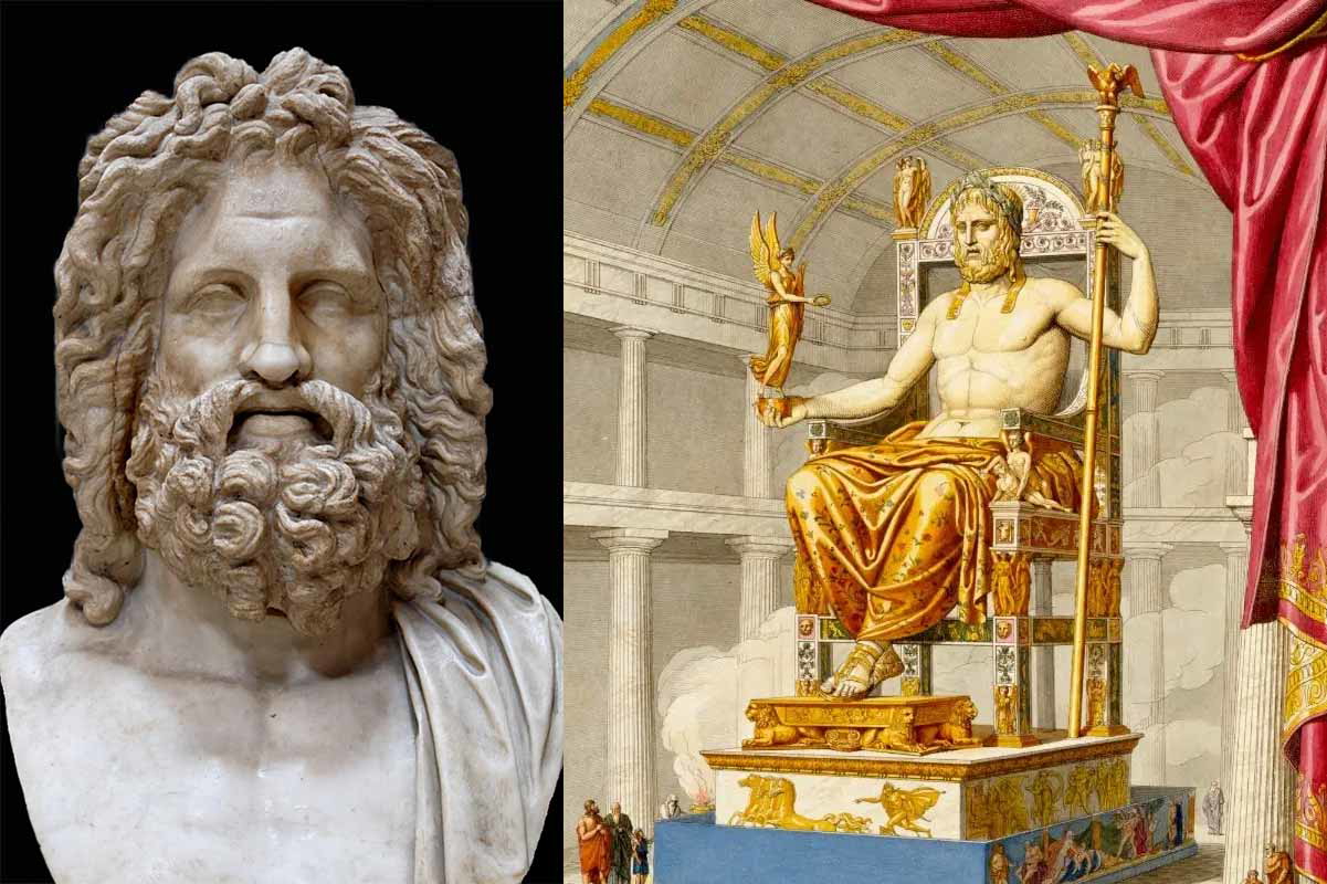 statue of zeus king of the olympians