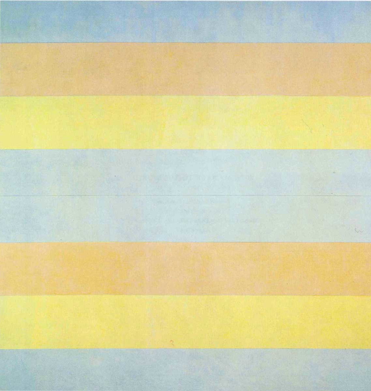 agnes martin with my back to world painting