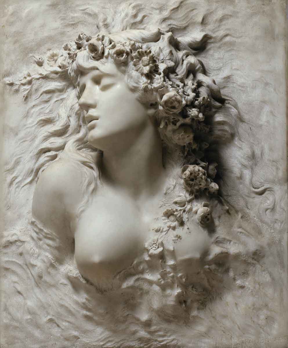 bernhardt ophelia sculpture 1880