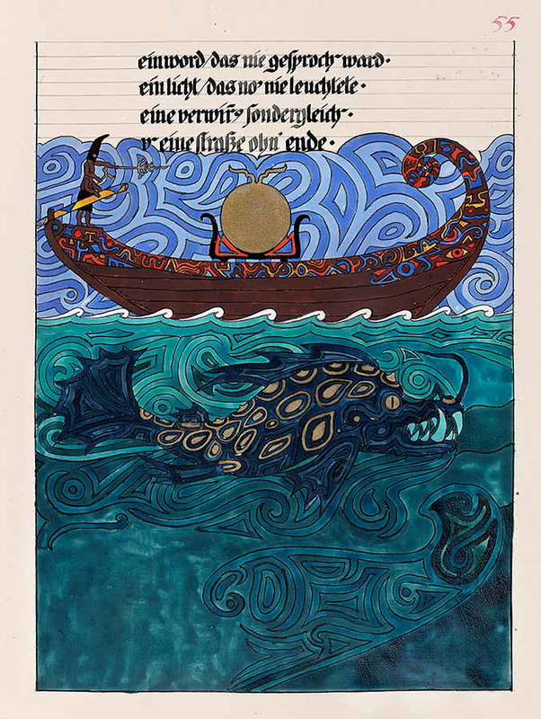 Illustrated page from Carl Jung’s Red Book. Source: Art Observed