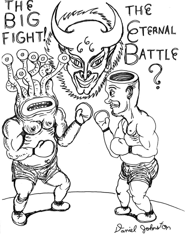 daniel johnston the eternal battle drawing