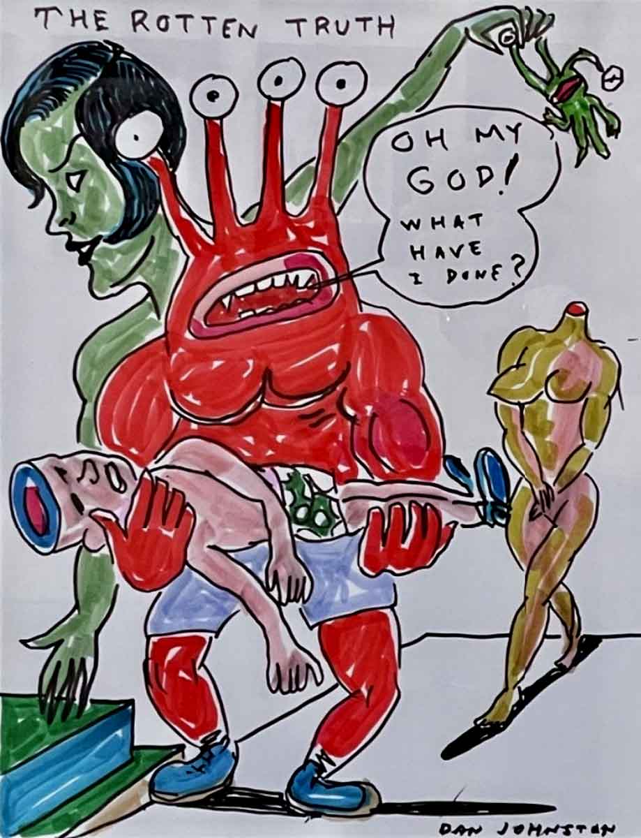 daniel johnston the rotten truth drawing