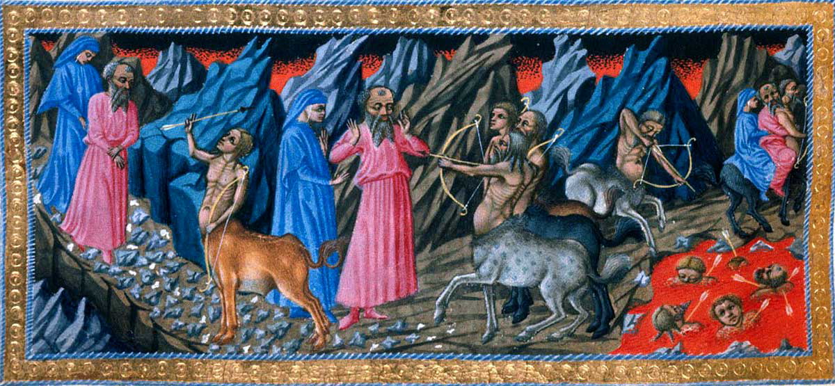 dante inferno centaurs nessus manuscipt