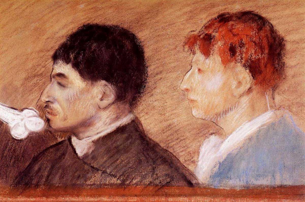edgar degas criminal physiognomies drawing 1881