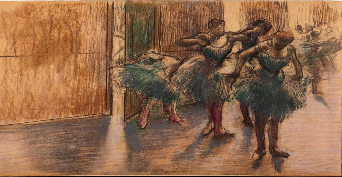edgar degas rehearsal room drawing 1900