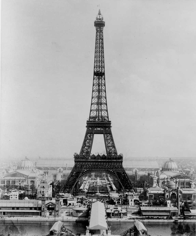 eiffel tower champs de mars paris exposition 1889