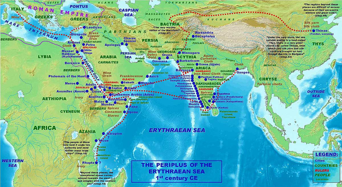 indian ocean trade map