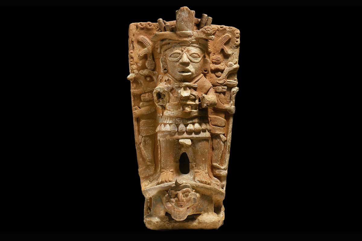 mayan censer religious artifact
