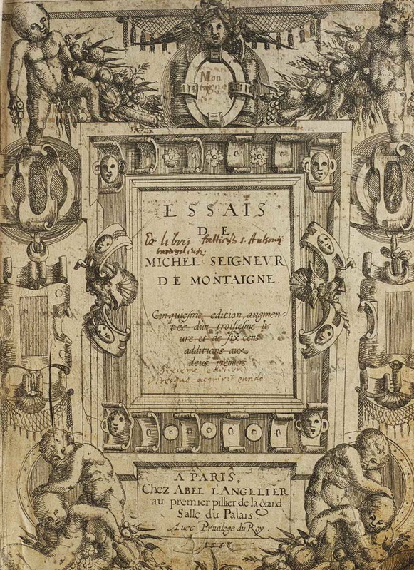 michel de montaigne essays frontispiece