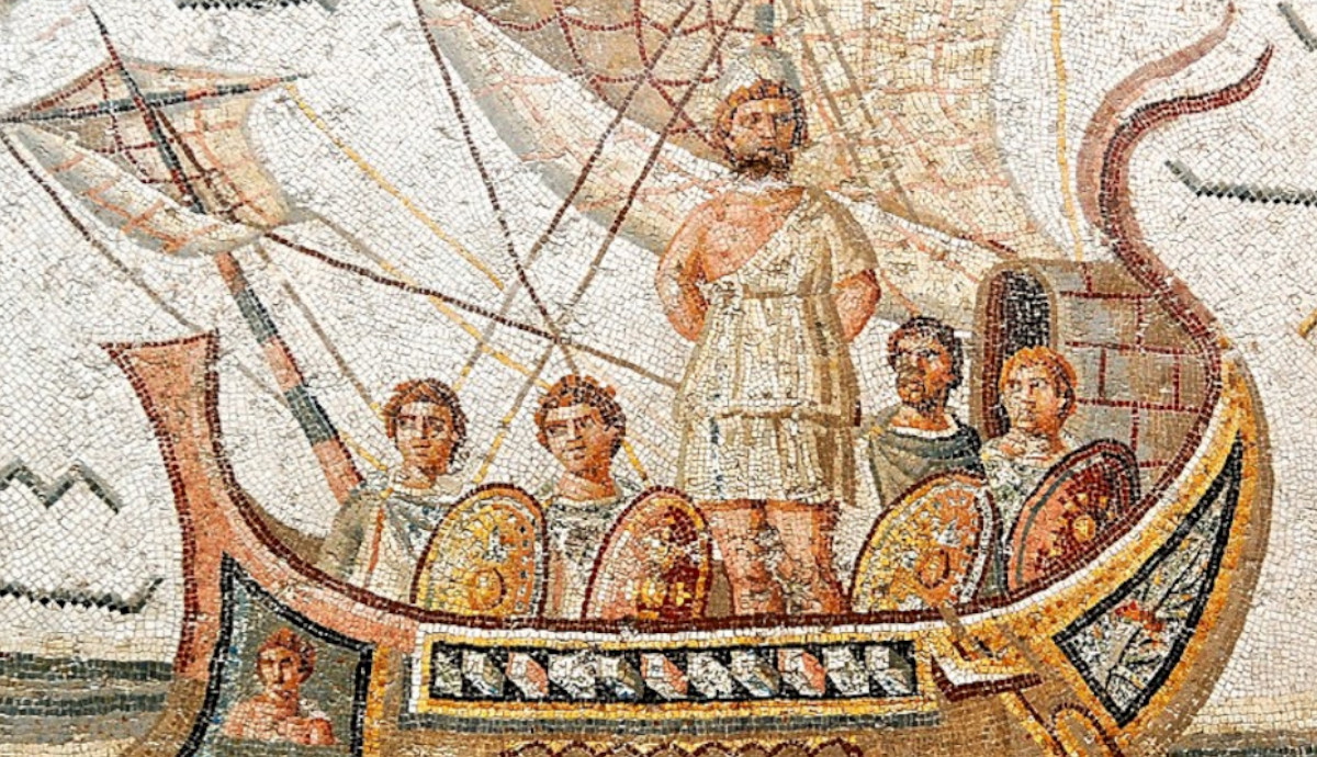 mosaic ulysses roman empire indian trade route