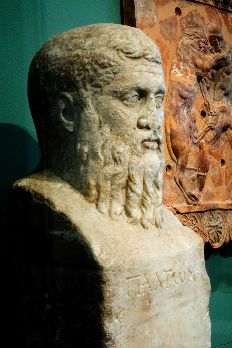 plato marble statue herm