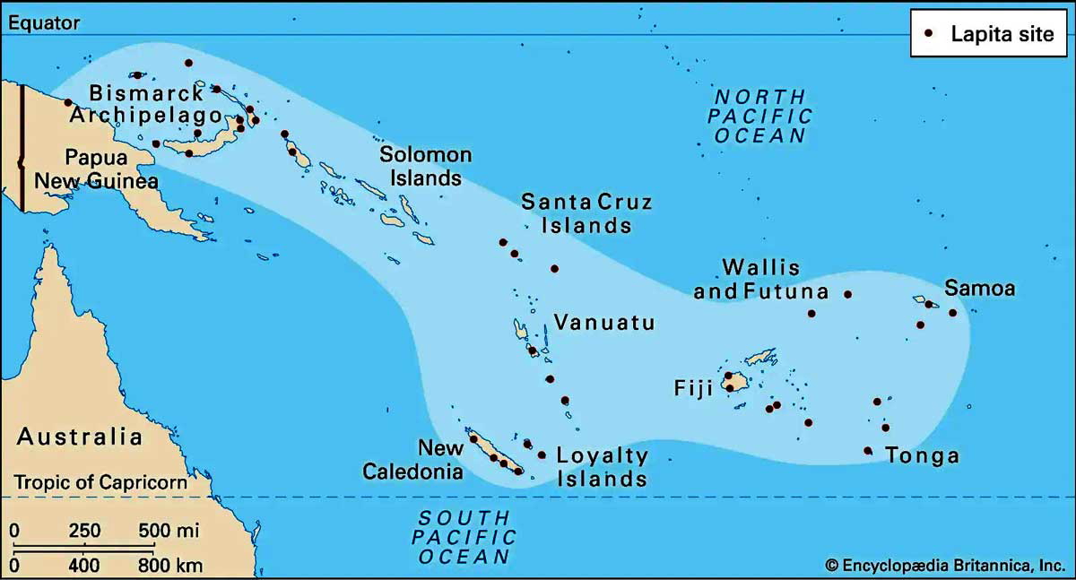 pottery in the pacific lapita cultural sites