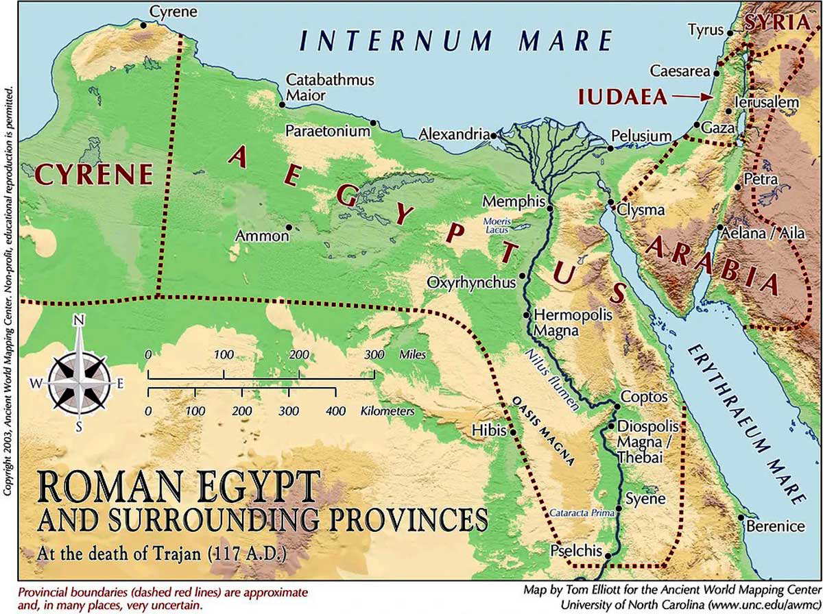 roman egypt map