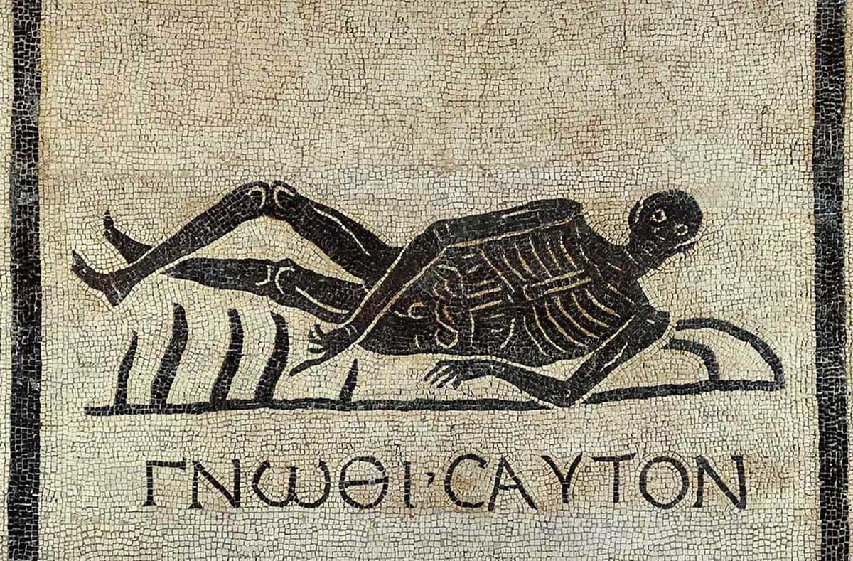 roman mosaic know thyself