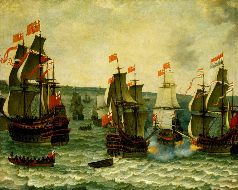 ships anglo dutch war abraham wilaerts painting
