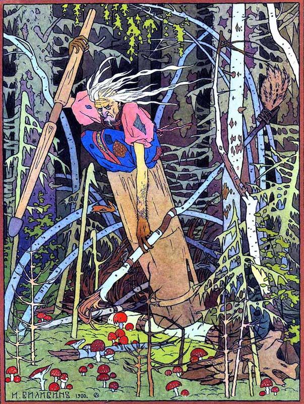 slavic mythology bilibin baba yaga