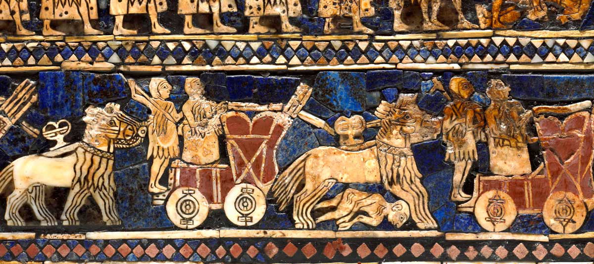 sumerian chariots standard of ur detail