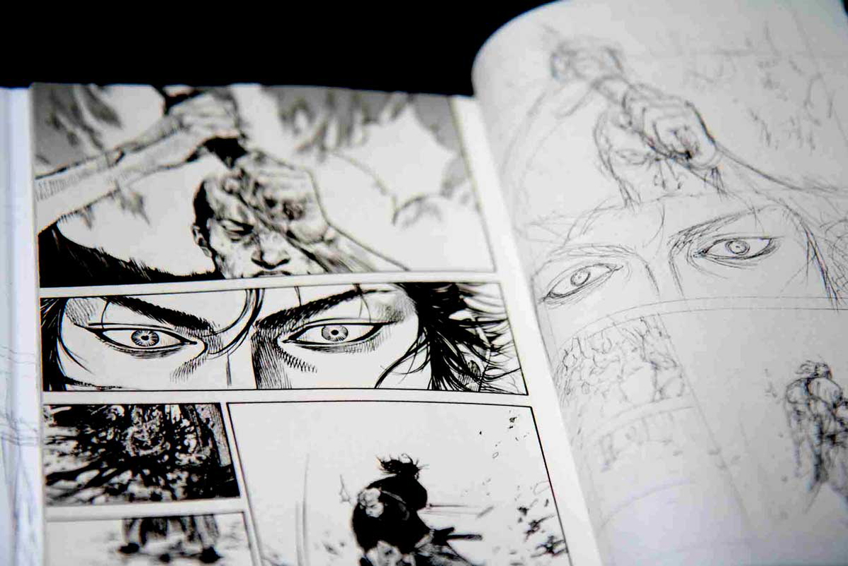 takehiko inoue draw dvd booklet inked manga panel