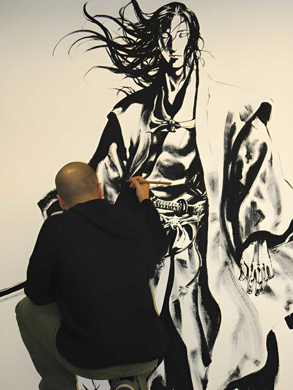 takehiko inoue kinokuniya bookstore sasaki kojiro mural