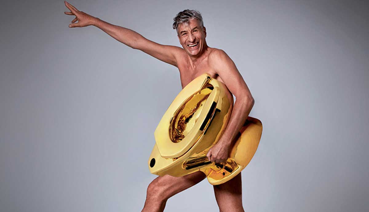 maurizio cattelan's gold toilet