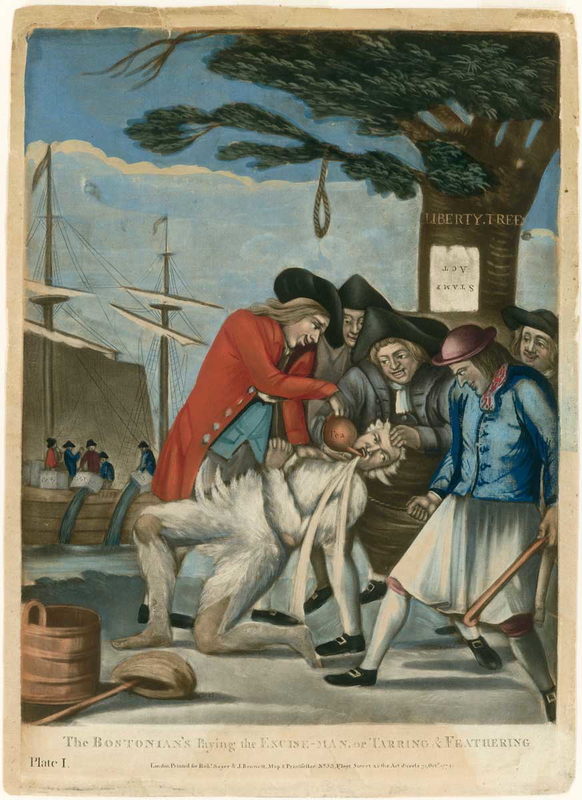 Philip Dawe Bostonians Tarring Feathering discipline and punish