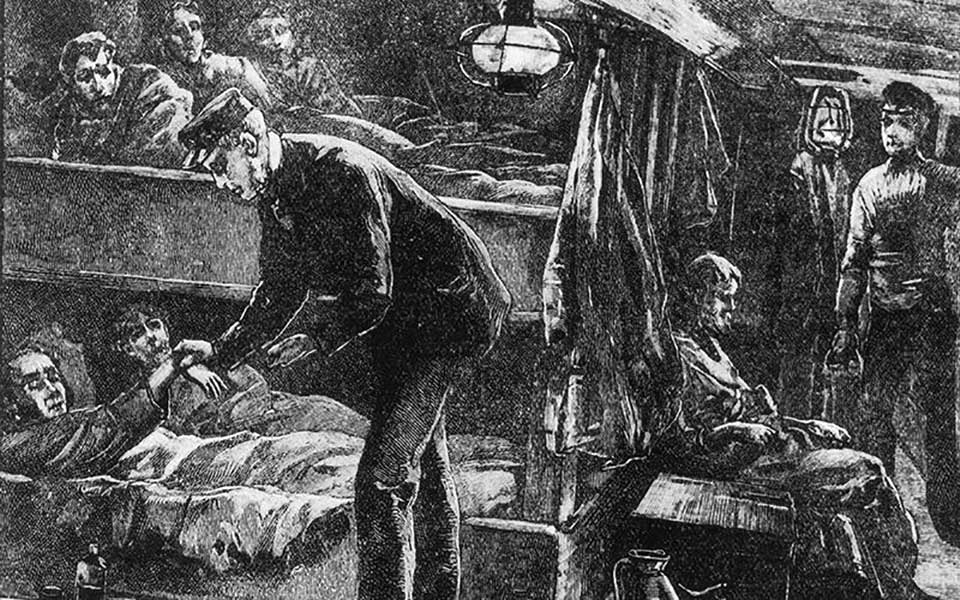 aboard coffin ship illustraton