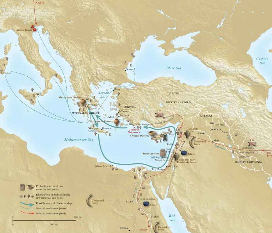 ancient sea trade med map